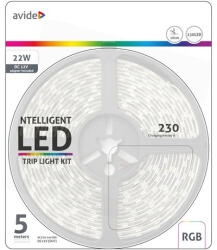 Avide LED SZALAG BLISZTER 12V 22W SMD5050 30LED címezhető IC RGB IP65 5m + Prg. távirányító ABLSBL12V5050-30RGB-IC65 (ABLSBL12V5050-30RGB-IC65) - scom