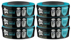 Tommee Tippee pelenkacsomagoló utántöltő - Twist and Click és Sangenic TEC citrus 6db