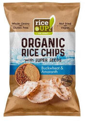 RiceUP! Barnarizs chips, 25 g, RICE UP " Bio" , hajdinával és amaránttal