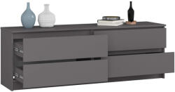 AKORD CLP K160 Komód Laminált Grafitszürke 4 Fiókos (AKO-KOMMK1604SZGRAPHPK) - platinashop