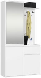 AKORD Entro Előszobai Szekrényrendszer Fehér Tükörrel (AKO-GARDENTROWEIPK)