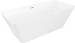 Mexen Velo Slim самостоятелно стояща вана 170 x 75 см, бяла, преливане хром - 52811707500-01 (52811707500-01)