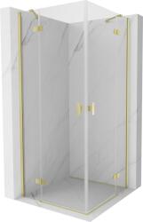Mexen Mist-H Duo окачена душ кабина 75 x 75 см, прозрачна, златна четка - 8A5-075L-075P-55-00 (8A5-075L-075P-55-00)