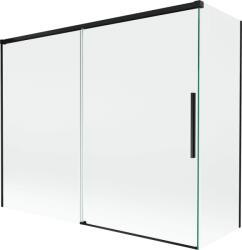 Mexen Rox двукрила разтегаема вана за баня 190 + 80 x 150 см, прозрачна, черна - 8C9-190-080-70-00 (8C9-190-080-70-00)
