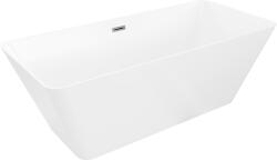 Mexen Velo Slim самостоятелна вана 170 x 75 см, бяла, преливник gun gray четкан - 52811707500-66 (52811707500-66)
