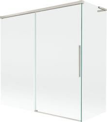 Mexen Rox L параван за вана 2-крилен плъзгащ се 160 + 70 x 150 см, прозрачен, четкан никел - 8C9L-160-070-97-00 (8C9L-160-070-97-00)