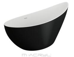 M-Acryl Paradise 180x80 cm matt fekete/fehér (12409)