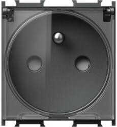 TEM Modul Priza st. francez KS+capac 2P+E 16A 250V~ 2M antracit (TEM-VM41AT-U)