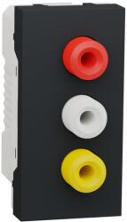 Schneider Electric Priza tripla RCA 1 modul Schneider Noua Unica NU343154 (NU343154)