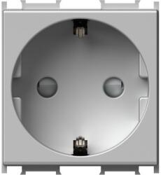 TEM Modul Priza SCHUKO 1P 16A ST IP20 2M argint (TEM-VM10ES-U)