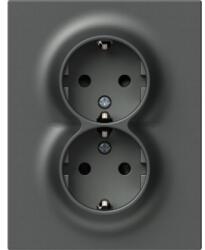 TEM Logiq Priza Dubla SCHUKO Slim 16A Antracit (TEM-VQ16ATF-U)