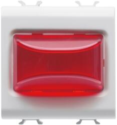 Gewiss Lampa semnalizare reliefata rosie 2 module 12V ac/dc / 230V ac Gewiss Chorus GW10633 (GW10633)