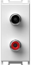 TEM Modul Priza audio 2xRCA 1M alb (TEM-KM22PW-B)