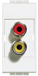 Legrand Conector dublu rca 1 modul Living Light Bticino N4269R (N4269R)