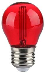 V-TAC Bec LED G45 E27 2W cu filament lumina rosie V-TAC SKU-217413 (SKU-217413)