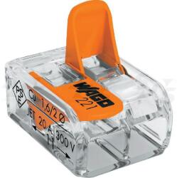 WAGO Set 10 cleme cu maneta 4mm2 2 pini max. 32A Wago 221-412 (221-412)