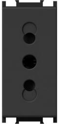 TEM Modul Priza S. Ita 1M 10A ST IP20 Negru (TEM-VM33SB-U)