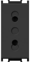 TEM Modul Priza S. EURO 1M 10A ST IP20 Negru (TEM-VM20SB-U)