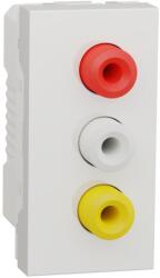 Schneider Electric Priza tripla audio/videoRCA 1 modul Schneider Noua Unica NU343118 (NU343118)