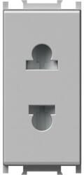 TEM Modul Priza S. EURO 1M 16A ST IP20 Argintiu (TEM-VM21ES-U)