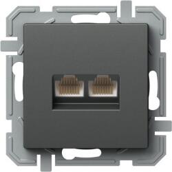 TEM Logiq Priza Date Dubla 1P RJ45 CAT5e Antracit (TEM-KQ39ATXO-U)