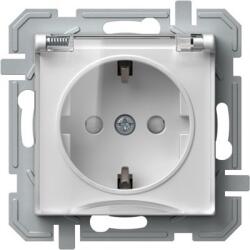 TEM Logiq Priza SCHUKO cu capac borne automate 1P 16A Alb+Transparent (TEM-VQ13PTXO-U)