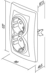 TEM Ekonomik Priza SCHUKO 2P 16A ST IP20 Maro (TEM-VE16CBKS-B)