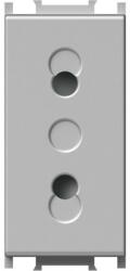 TEM Modul Priza S. EURO 1M 10A ST IP20 Argintiu (TEM-VM20ES-B)