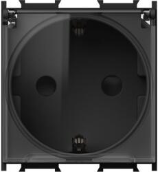 TEM Modul Priza SCHUKO+capac 1P 16A ST IP20 negru (TEM-VM11BT-U)