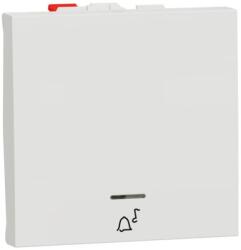 Schneider Electric Intrerupator revenire 10A 2 module simbol sonerie indicator luminos Schneider Noua Unica NU320618CN (NU320618CN)