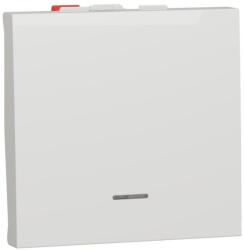 Schneider Electric Intrerupator revenire 10A 2 module indicator luminos Schneider Noua Unica NU320618N (NU320618N)