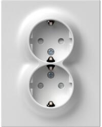 TEM Logiq Priza Dubla SCHUKO Slim 16A Alb (TEM-VQ16PWF-U)