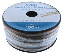 Well Cablu difuzor transparent 2X0.35mmp (LSP-CCA0.35TT-100-WL)