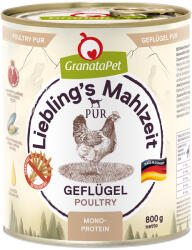 GranataPet 6x800g GranataPet Liebling's Mahlzeit PUR szárnyas nedves kutyatáp
