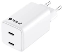 Sandberg Hálózati töltő, AC Charger Dual UDB C PD 65W EU (441-56) (441-56)