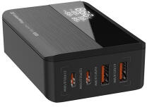 ColorWay USB töltő, AC Charger Power Delivery GaN (2USB-A + 2USB TYPE-C) (100W) fekete (CW-CHS041PD-BK) (CW-CHS041PD-BK)
