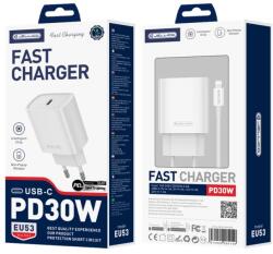 Jellico falitöltő EU53 PD 30W 1xUSB-C + kábel USB-C - Lightning Fehér