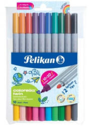 Herlitz Pelikan: Colorella Twin dupla végű filctoll készlet 10 db-os (00949511) (00949511)