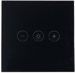 SmartWise Dimmer WiFi-s, fényerőszabályzós, érintős okos villanykapcsoló, fekete