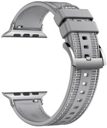 Techsuit - 32 mm-es óraszíj (W051) - Apple Watch 1/2/3/4/5/6/7/8/9/10/SE/SE 2 (38/40/41/42 mm) - Szürke