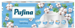 Pufina Toalettpapír, 3 rétegű, kistekercses, 10 tekercs, PUFINA Sensitive Aquabond, illatmentes (KHH867) (KHH867)