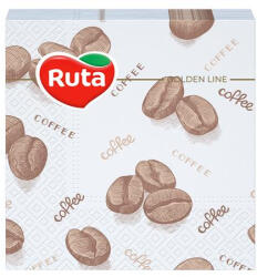 RUTA Szalvéta, 1/4 hajtogatott, 2 rétegű, 24x24 cm, 40 db, RUTA Coffee (KHH878) - officemarket