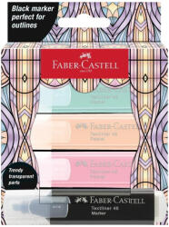 Faber-Castell Set 4 x Textmarker pastel editie speciala Glassy Faber-Castell FC254694, 4 culori (FC254694)