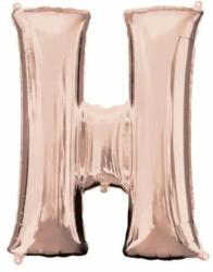  Maxee születésnapi léggömb, H betű, rózsaszín, 40 cm