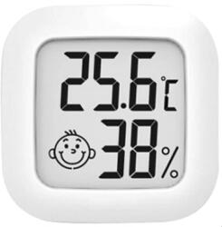 APT AG355A Digitális hőmérséklet- és páratartalom-mérő, fehér (35725)