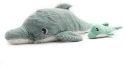 Les Ptipotos Delfin de pluș Tofou mentă - mamă cu pui (SL74900)
