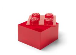 LEGO® Cutie de depozitare LEGO 4 cu capac - roșu transparent (SL40090804)