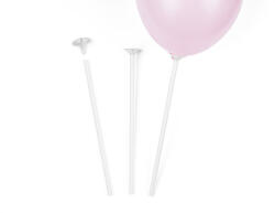 PartyDeco PartyKing Fehér Lufipálca Csészével - 30 cm (1db) (PPE1)