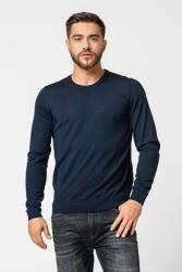 HUGO BOSS Slim fit pulóver szűz gyapjúból, Leno, sötétkék, 2XL (50468239-404-XXL)