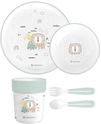 Kikkaboo Пластмасов комплект за хранене Kikkaboo - Savanna, Mint (31302040138)
